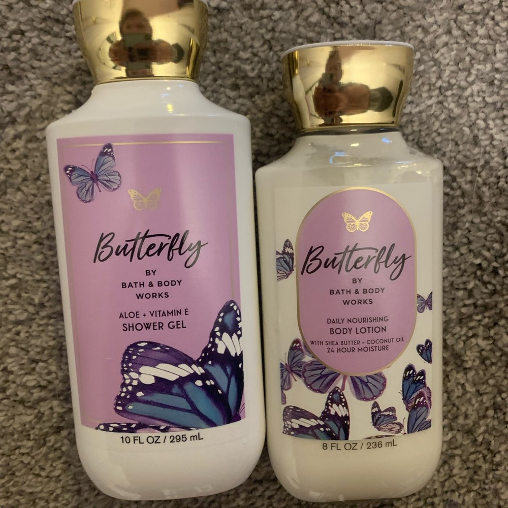 Butterfly body cream and shower gel